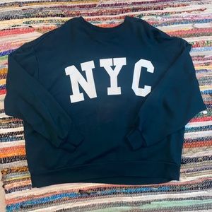 Wild fable emerald green NYC sweater L 60%cotton 40%polyester